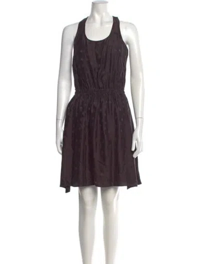 Pre-owned Loveshackfancy Scoop Neck Mini Dress In Purple