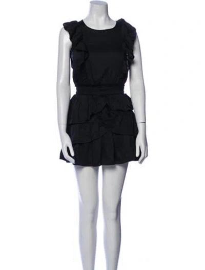 Pre-owned Loveshackfancy Scoop Neck Mini Dress W/ Tags In Black