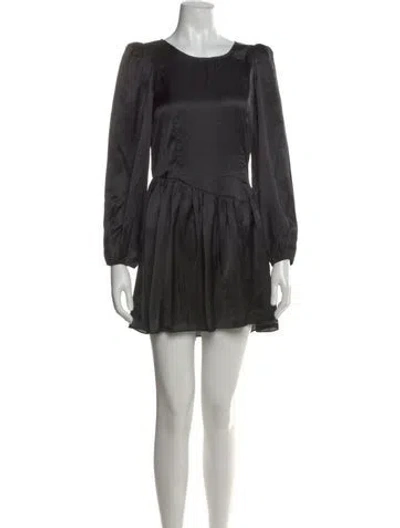 Pre-owned Loveshackfancy Scoop Neck Mini Dress W/ Tags In Black