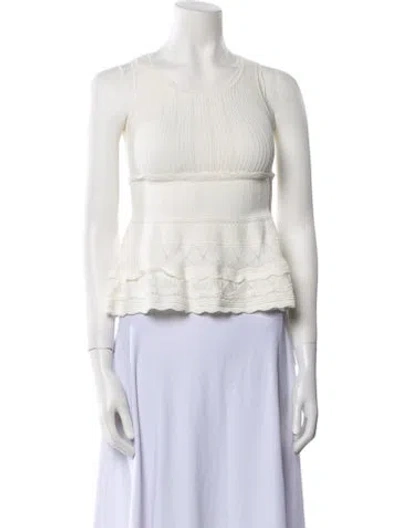 Pre-owned Loveshackfancy Scoop Neck Mini Dress W/ Tags In White