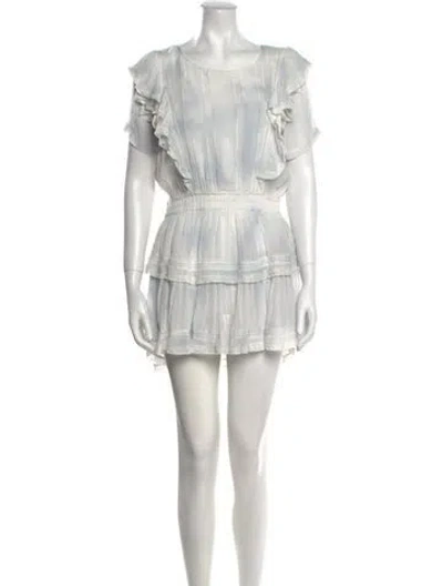 Pre-owned Loveshackfancy Scoop Neck Mini Dress W/ Tags In White