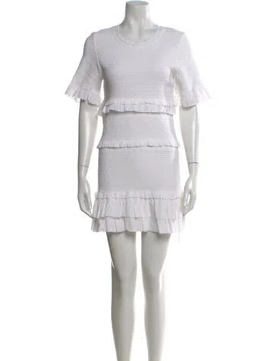Pre-owned Loveshackfancy Scoop Neck Mini Dress W/ Tags In White
