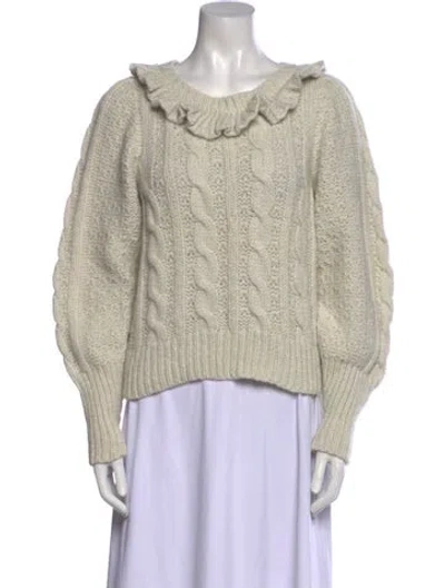 Pre-owned Loveshackfancy Scoop Neck Sweater