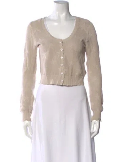Pre-owned Loveshackfancy Scoop Neck Sweater In Neutral