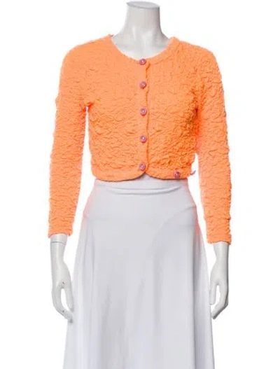 Pre-owned Loveshackfancy Scoop Neck Sweater In Orange