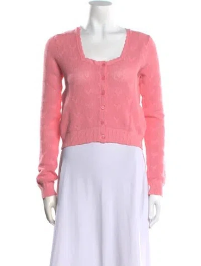 Pre-owned Loveshackfancy Scoop Neck Sweater In Pink