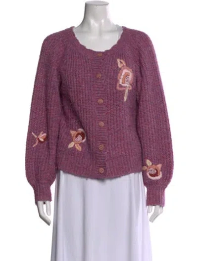 Pre-owned Loveshackfancy Scoop Neck Sweater In Pink