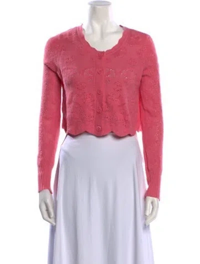 Pre-owned Loveshackfancy Scoop Neck Sweater In Pink