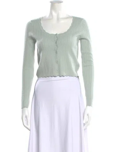 Pre-owned Loveshackfancy Scoop Neck Sweater W/ Tags In Green