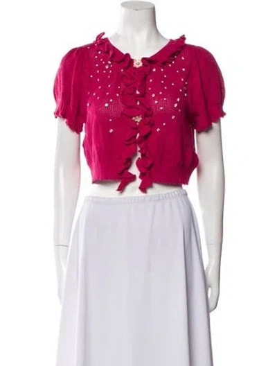 Pre-owned Loveshackfancy Scoop Neck Sweater W/ Tags In Pink