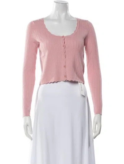 Pre-owned Loveshackfancy Scoop Neck Sweater W/ Tags In Pink