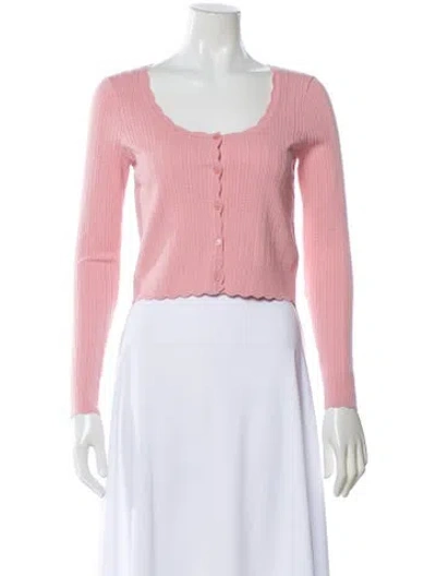 Pre-owned Loveshackfancy Scoop Neck Sweater W/ Tags In Pink
