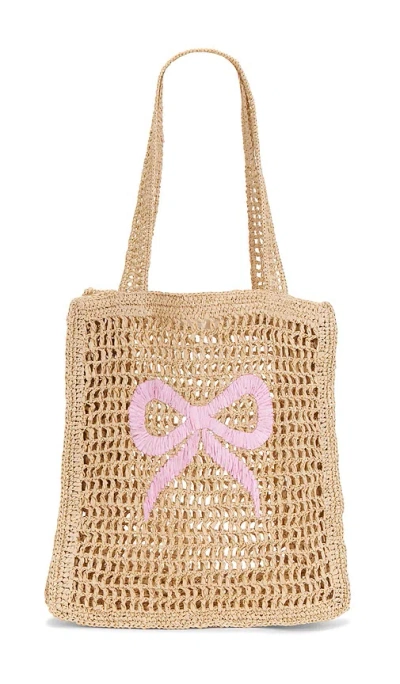 Loveshackfancy Seaside Beach Bag In Natural