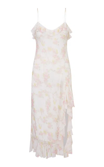 Loveshackfancy Selliot Slit Dress In Multi
