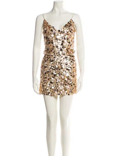 Pre-owned Loveshackfancy Sequin Embellishments Skirt Set In Neutral