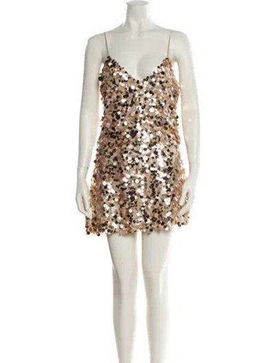 Pre-owned Loveshackfancy Sequin Embellishments Skirt Set In Neutral
