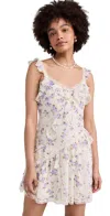 LOVESHACKFANCY SERIMA DRESS DUSTY LAVENDER