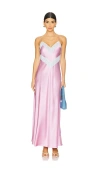 Loveshackfancy Livia Tie-dyed Silk-crepon Maxi Halterneck Dress In Violet Elegance