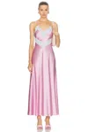 Loveshackfancy Livia Tie-dyed Silk-crepon Maxi Halterneck Dress In Violet Elegance
