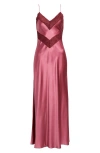 Loveshackfancy Serita Lace Silk Slipdress In Pink