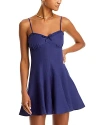 Loveshackfancy Shai Smocked Back Dress In Navy