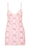 Loveshackfancy Shella Embellished Mini Dress In Pink