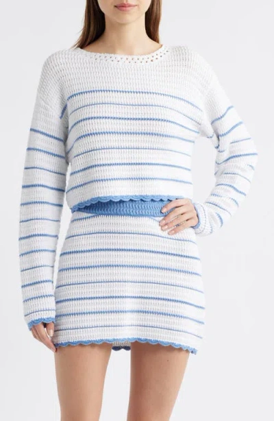 Loveshackfancy Shore Crop Cotton Sweater