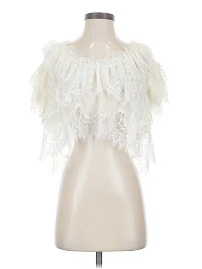 Loveshackfancy Short Sleeve Blouse In Ivory