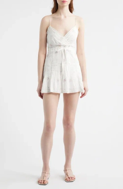 Loveshackfancy Sibelle Lace Cotton Minidress In White