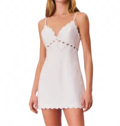 LOVESHACKFANCY SIDO MINI DRESS IN ANTIQUE WHITE