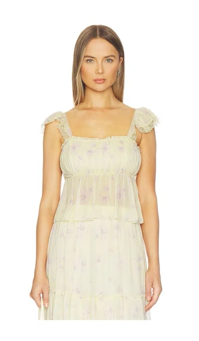 Loveshackfancy Siena Top In White