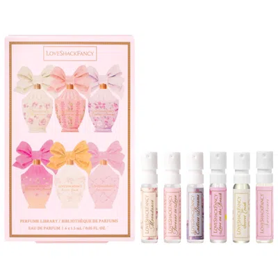 Loveshackfancy Signature Perfume Library Eau De Parfum Perfume Discovery Set In Transparent