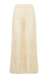 Loveshackfancy Sigrid Lace Wide-leg Pants In Ivory