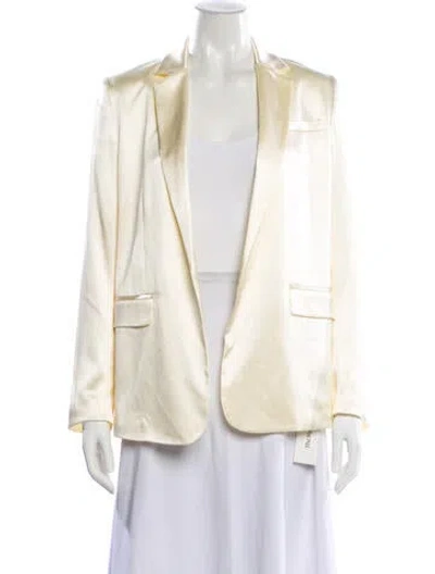 Pre-owned Loveshackfancy Silk Blazer In Neutral