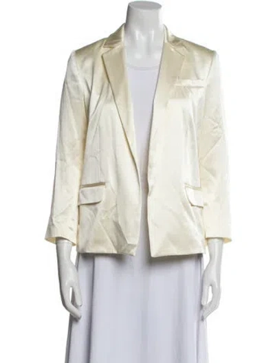 Pre-owned Loveshackfancy Silk Blazer In Neutral