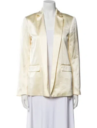 Pre-owned Loveshackfancy Silk Blazer In Neutral