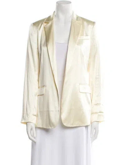 Pre-owned Loveshackfancy Silk Blazer In Neutral