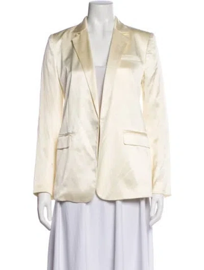 Pre-owned Loveshackfancy Silk Blazer In Neutral