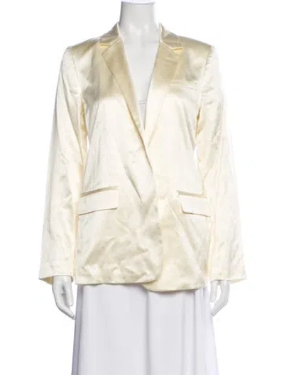 Pre-owned Loveshackfancy Silk Blazer In Neutrals
