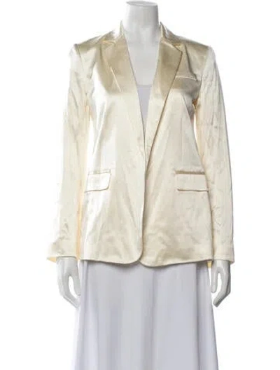 Pre-owned Loveshackfancy Silk Blazer In Neutrals