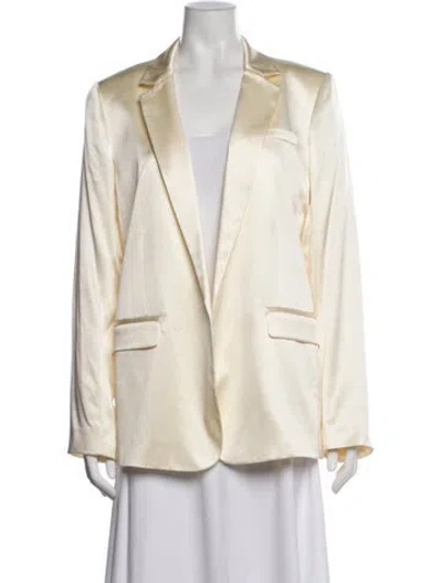 Pre-owned Loveshackfancy Silk Blazer In Neutrals