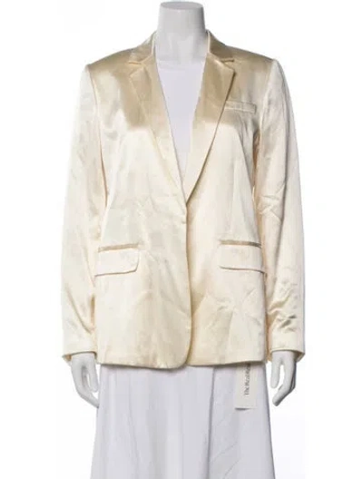 Pre-owned Loveshackfancy Silk Blazer In Neutrals
