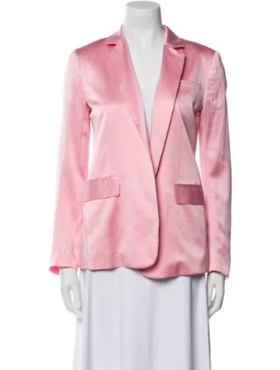 Pre-owned Loveshackfancy Silk Blazer In Pink