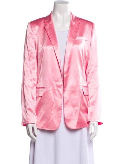 Pre-owned Loveshackfancy Silk Blazer In Pink