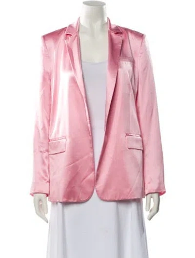 Pre-owned Loveshackfancy Silk Blazer In Pink