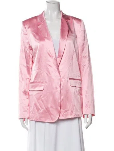 Pre-owned Loveshackfancy Silk Blazer In Pink