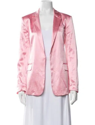Pre-owned Loveshackfancy Silk Blazer In Pink