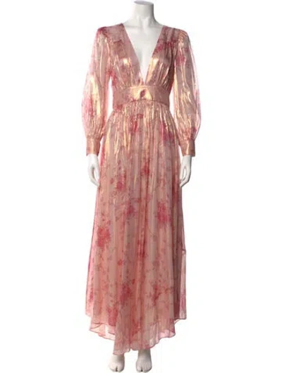 Pre-owned Loveshackfancy Silk Long Dress