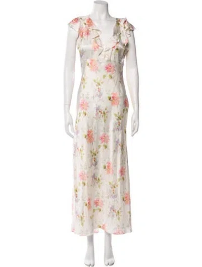 Pre-owned Loveshackfancy Silk Long Dress