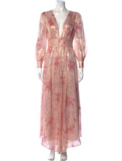 Pre-owned Loveshackfancy Silk Long Dress
